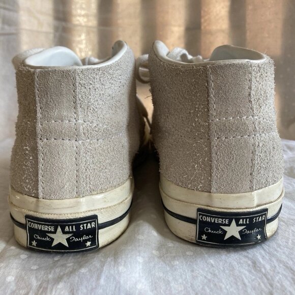 Converse One Star Mid suede sneakers Color "Egret" Rare!! Awesome! W 6.5/ M 4.5 - Picture 4 of 8